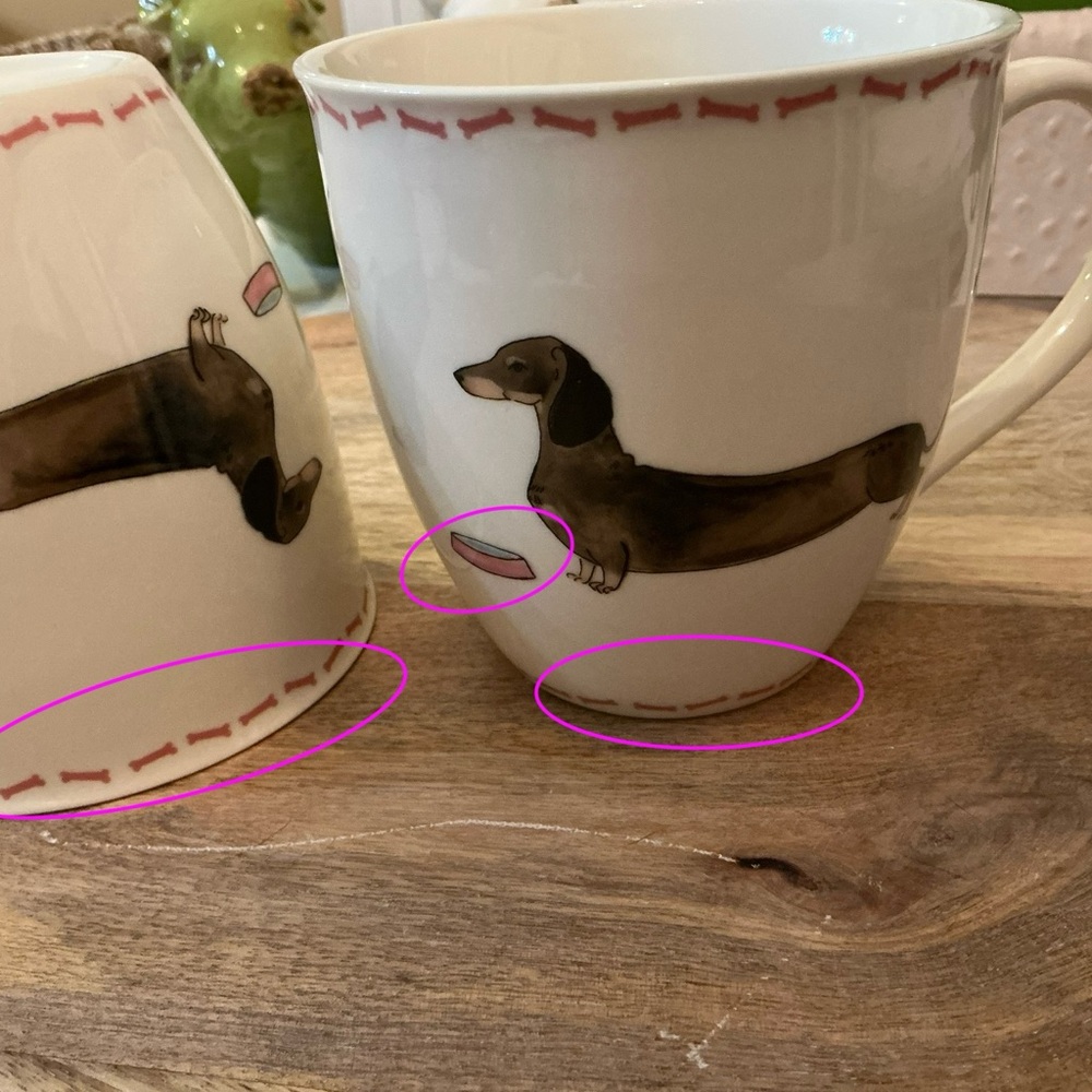 Two Dachshund Mug Set Milly Green British Design - Picture 6 of 8